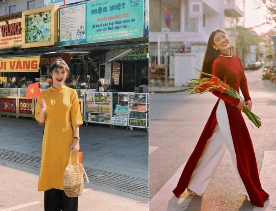 Foreigners dress in Ao dai to enjoy Lunar New Year celebrations